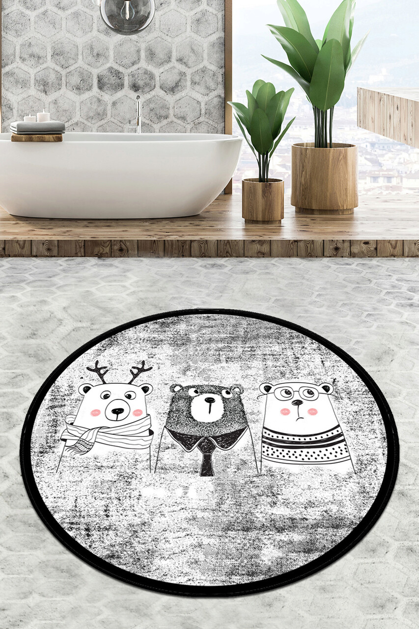 Covoras de baie, L'essentiel Maison, Three Bears Circle Djt 120, Multicolor - imagine 3